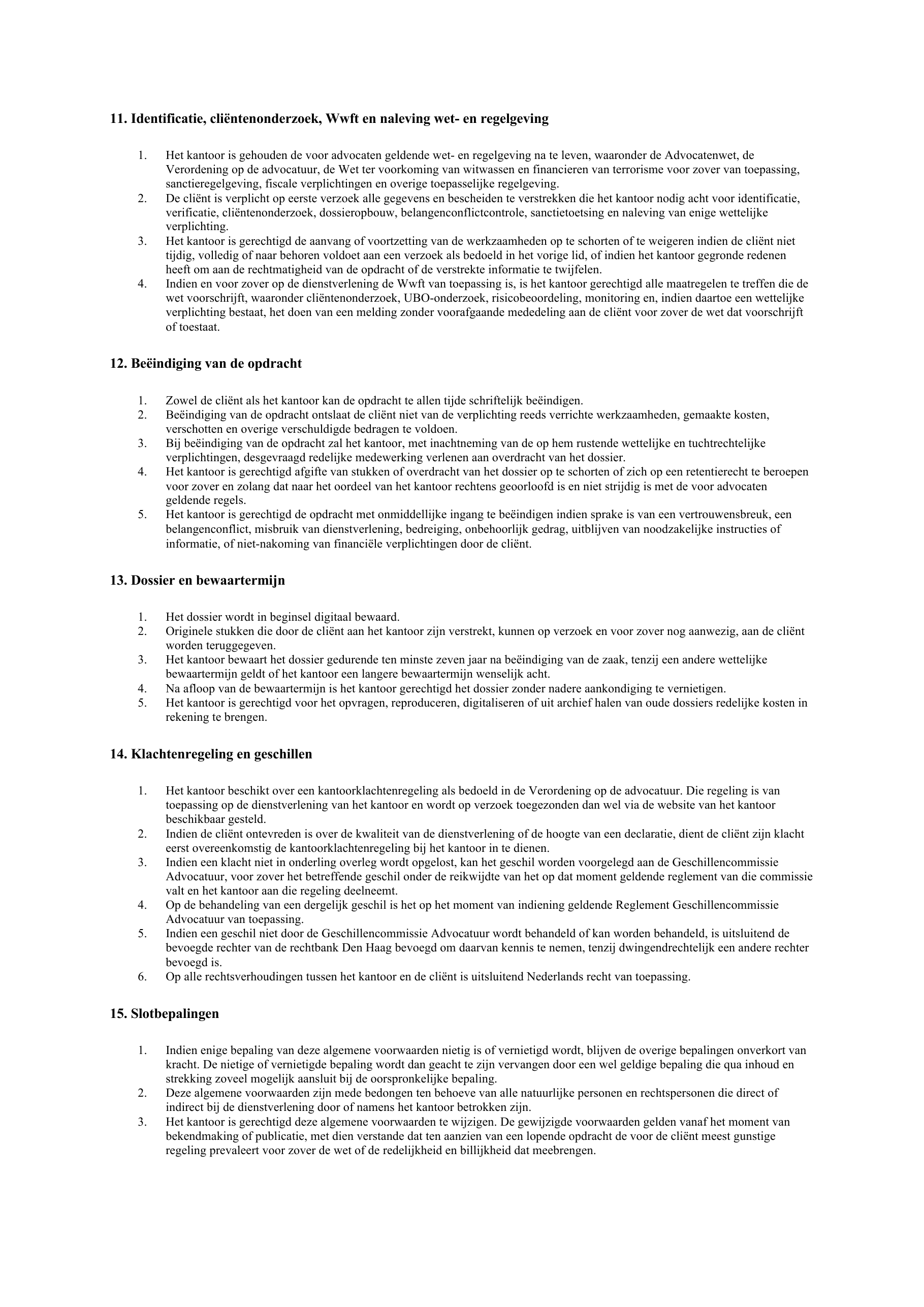 Algemene voorwaarden Advocatenkantoor Jansen 2026 pagina 3